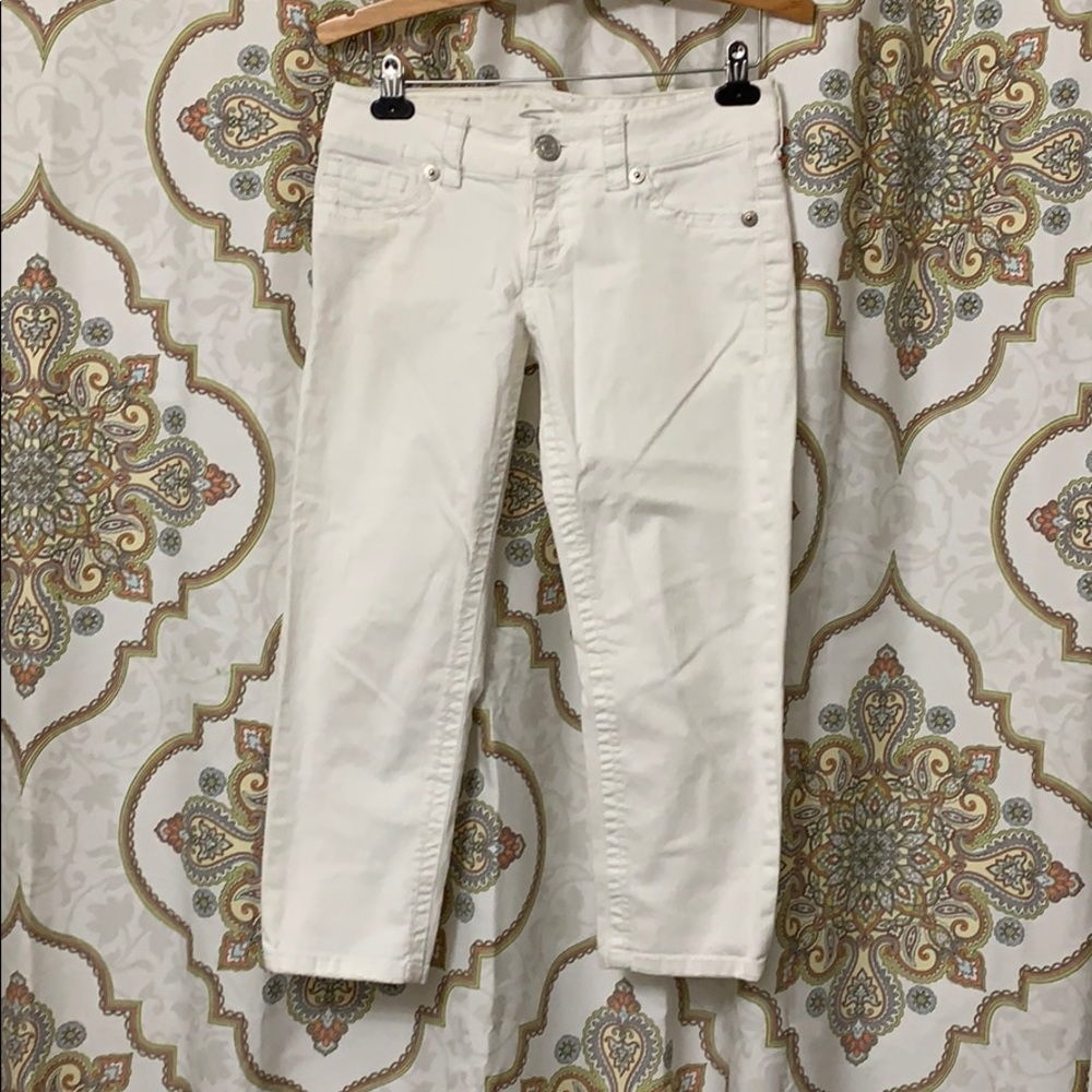 7 seven jeans capris white tight and cute